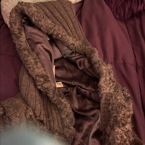 Cozy grey  Hooded Women's vest